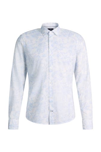 JOOP! Business-Hemd Pit weiß/hellblau gemustert Slim Fit