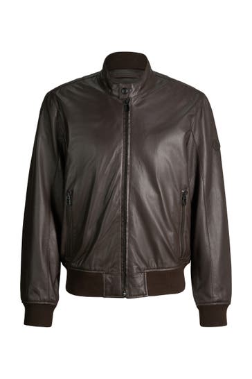 JOOP! Lederjacke Bamor dunkelbraun