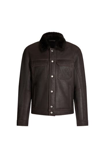 JOOP! Lederjacke Jone dunkelbraun