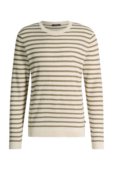 JOOP! Pullover Malior beige/offwhite gestreift