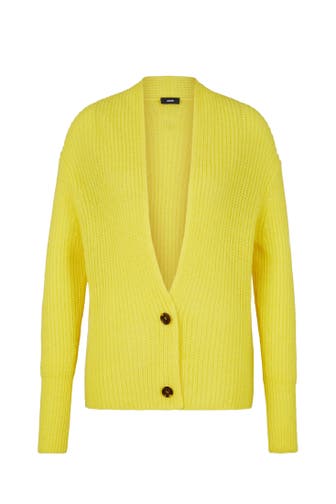 JOOP! Strickjacke in Camel gelb