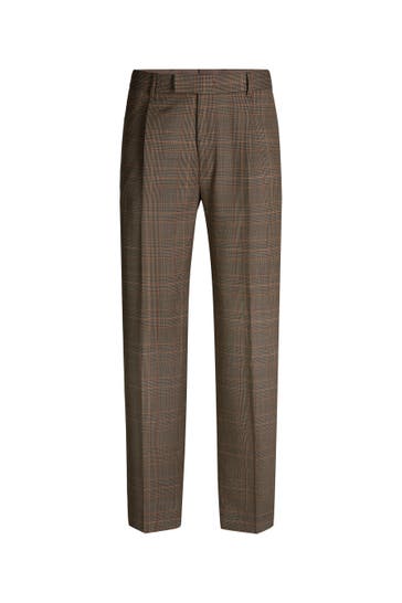 JOOP! Business-Hose Rennet braun kariert Straight