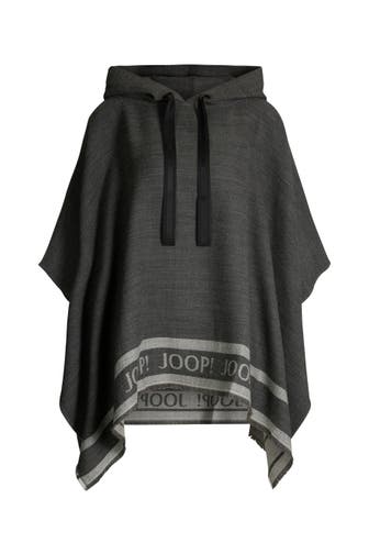 JOOP! Pullover Poncho grau meliert