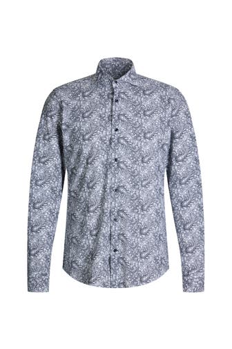 JOOP! Hemd Pai navy/weiß paisley Slim Fit