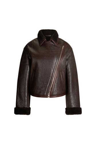 JOOP! Lederjacke Lucy dunkelbraun