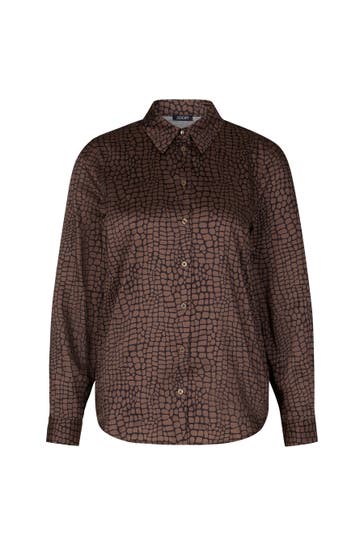 JOOP! Casual-Bluse Bliss braun gemustert