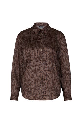 JOOP! Casual-Bluse Bliss braun gemustert