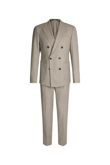 JOOP! Anzug Heazy-Rennet beige gemustert Slim Fit