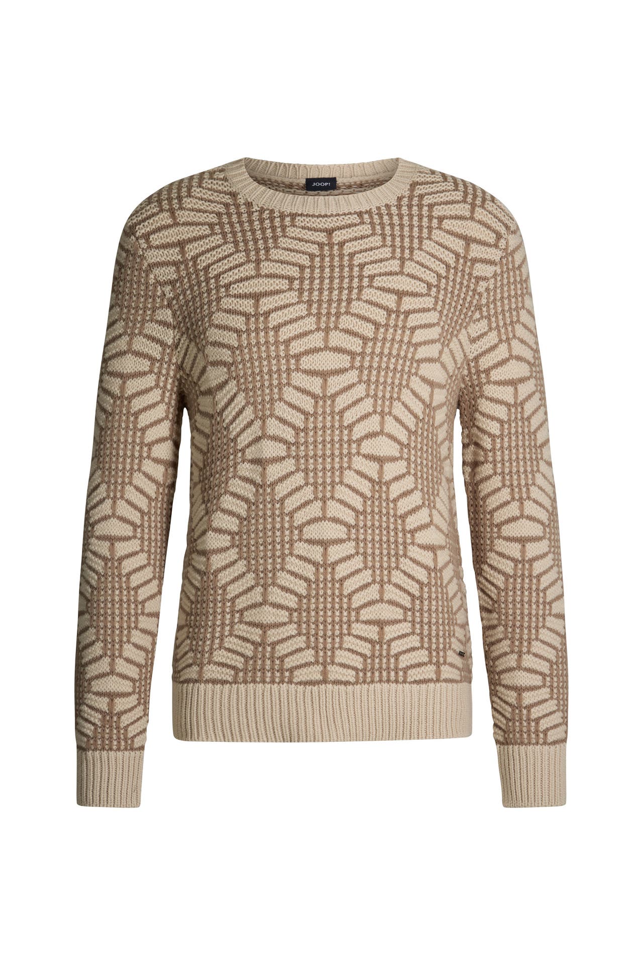JOOP! Pullover Diamondor beige gemustert, Bild 1