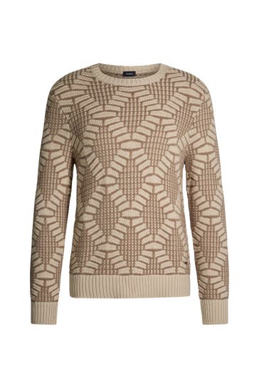JOOP! Pullover Diamondor beige gemustert