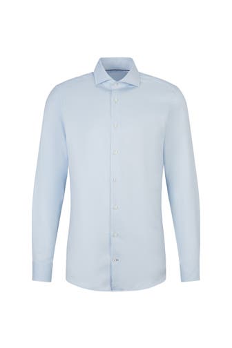 JOOP! Business-Hemd Baumwoll-Hemd Panko in Weiß hellblau Slim Fit