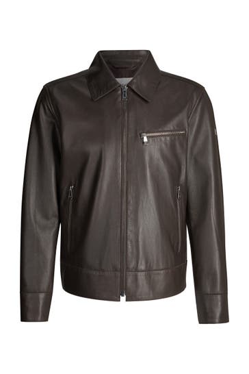 JOOP! Lederjacke Aleks dunkelbraun