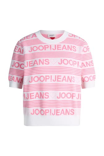 JOOP! Strickshirt Karie rosa/weiß gemustert