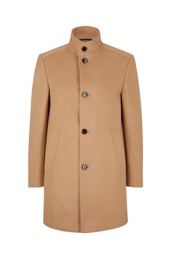 JOOP! Wollmantel Maron hellbraun