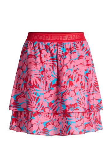 JOOP! Maxirock Safia pink/blau gemustert