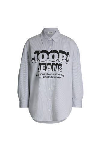 JOOP! Casual-Bluse Brenda grau/weiß