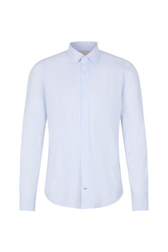 JOOP! Business-Hemd Travel Pit weiß/blau Slim Fit