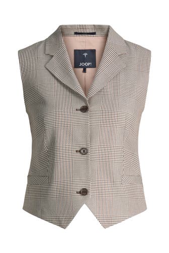 JOOP! Weste Valentina creme/braun kariert