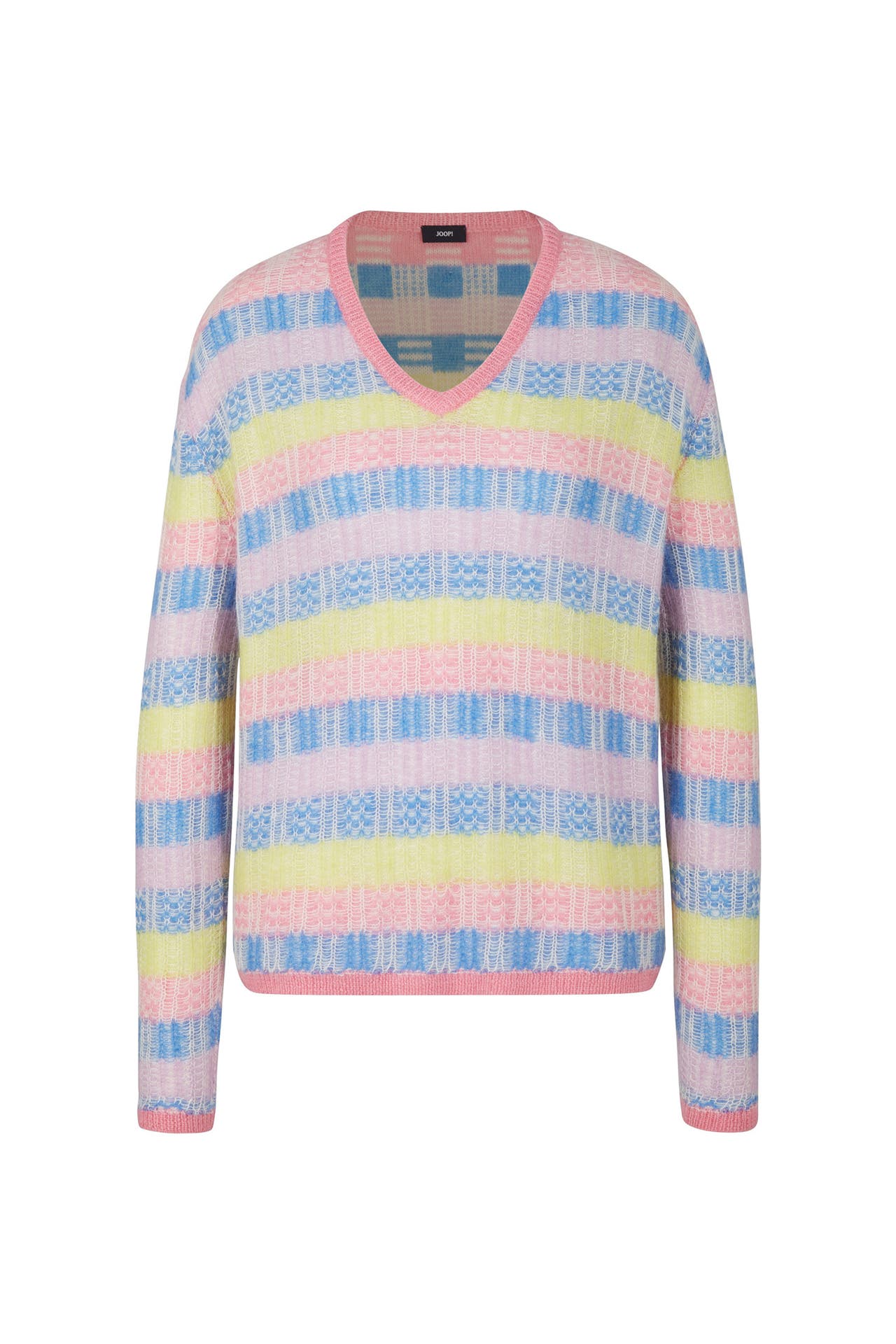 JOOP! Pullover Strickpullover in Gelb-Blau-Pink gestreift gelb-blau-pink, Bild 1