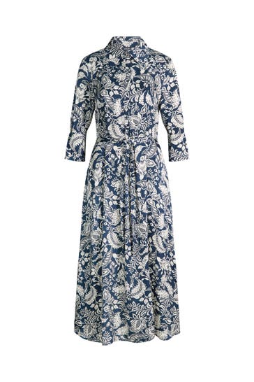 JOOP! Casual-Kleid Danysa dunkelblau/weiß gemustert