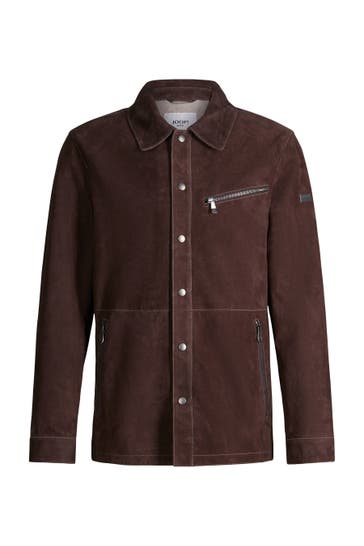 JOOP! Lederjacke Ashirt dunkelbraun