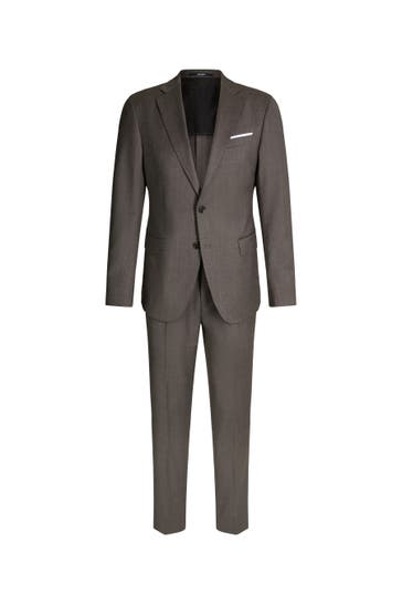 JOOP! Anzug Howlin-Rennet braun meliert Slim Fit