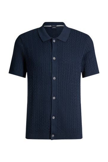 JOOP! Pullover Tristao navy strukturiert
