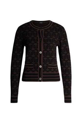 JOOP! Strickjacke Klodi schwarz/braun
