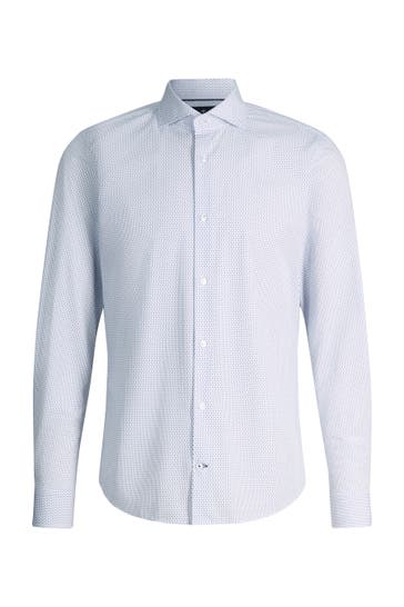 JOOP! Business-Hemd Pares hellblau gemustert Slim Fit