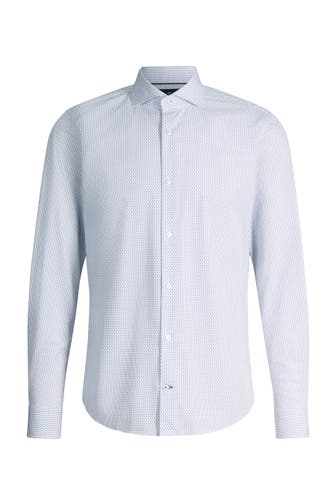JOOP! Business-Hemd Pares hellblau gemustert Slim Fit