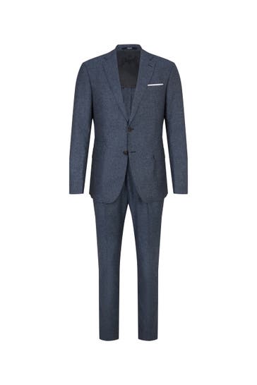 JOOP! Anzug Anzug Howlin-Bennet in Hellbeige meliert blau Slim Fit