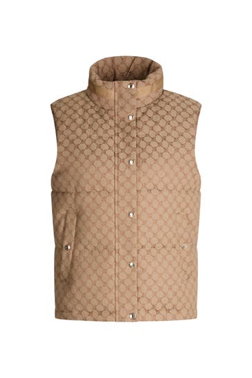 JOOP! Weste Steppweste beige gemustert