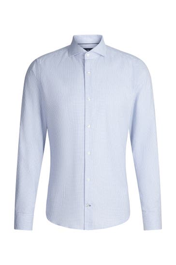 JOOP! Business-Hemd Pares hellblau gemustert Slim Fit