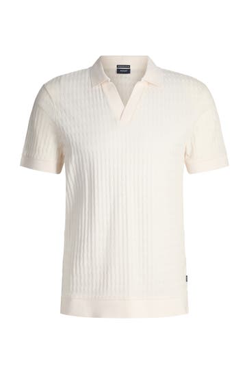 JOOP! Polo-Shirt Cleison offwhite strukturiert
