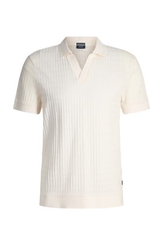 JOOP! Polo-Shirt Cleison offwhite strukturiert