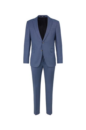 JOOP! Anzug Anzug Finch-Brad in Grau meliert blau Modern Fit