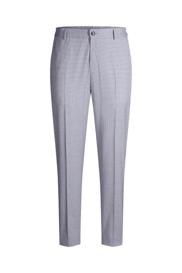 JOOP! Business-Hose River hellblau kariert Straight