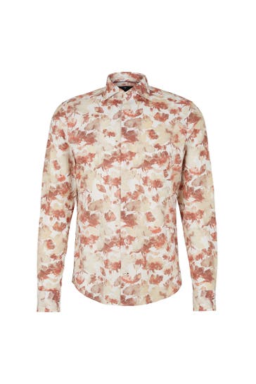 JOOP! Casual-Hemd Pai rot gemustert Slim Fit