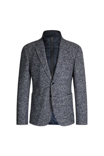 JOOP! Business-Sakko Hectic dunkelblau meliert Slim Fit