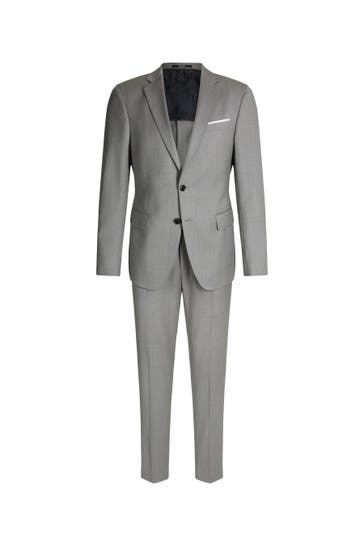 JOOP! Anzug Howlin-Rennet hellgrau meliert Slim Fit