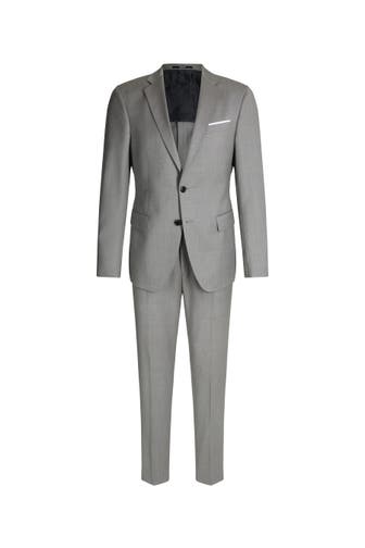 JOOP! Anzug Howlin-Rennet hellgrau meliert Slim Fit
