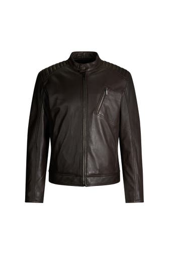 STRELLSON Lederjacke Piers dunkelbraun