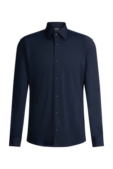 STRELLSON Business-Hemd Sit dunkelblau Slim Fit