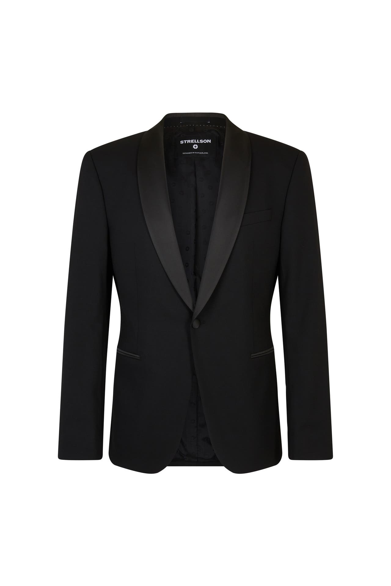 STRELLSON Business-Sakko Smoking-Baukasten-Sakko Almir, schwarz schwarz Slim Fit, Bild 1