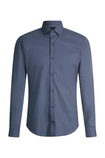 STRELLSON Business-Hemd Stan dunkelblau Slim Fit