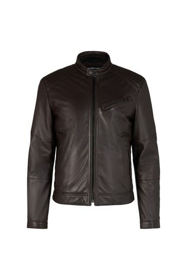 STRELLSON Lederjacke Wells dunkelbraun