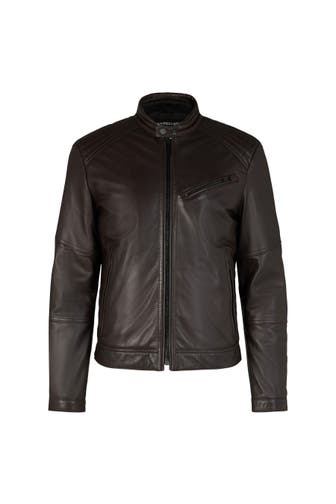 STRELLSON Lederjacke Wells dunkelbraun