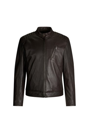 STRELLSON Lederjacke Piers dunkelbraun