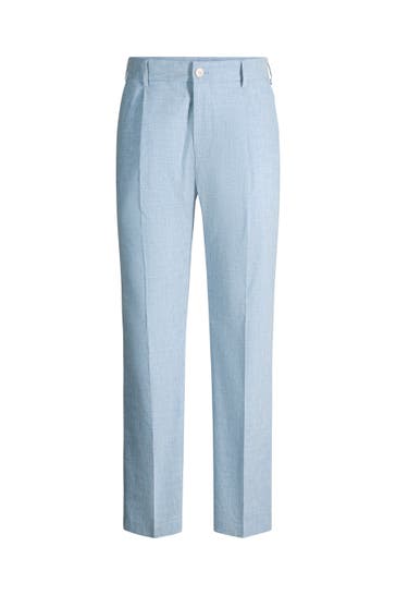 STRELLSON Business-Hose Tomeo blau meliert Straight
