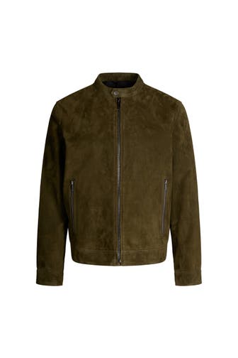 STRELLSON Lederjacke Jace-Slim oliv